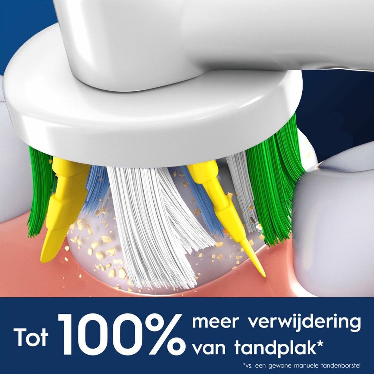 Oral-B PRO Floss Action opzetborstel verwijdert tot 100% meer tandplak op tand