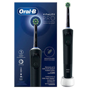 Oral-B Vitality Pro 103 zwart, verpakking naast opladende elektrische tandenborstel