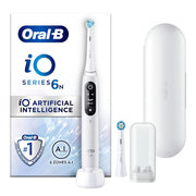 Oral-B iO 6 Grey Opal tandenborstel met opzetborstel, reisetui en verpakking