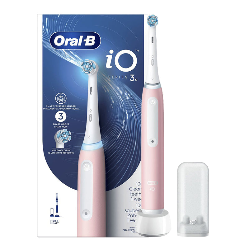 Oral-B iO 3n Series Pink tandenborstel met verpakking en reisetui
