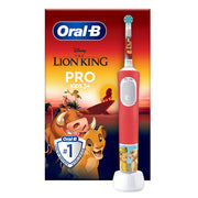 Oral-B Vitality Pro Kids Lion King 3+ verpakking met rode elektrische tandenborstel