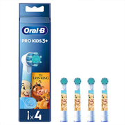 Oral-B Kids Lion King X-Soft opzetborstels verpakking en vier losse opzetstukjes