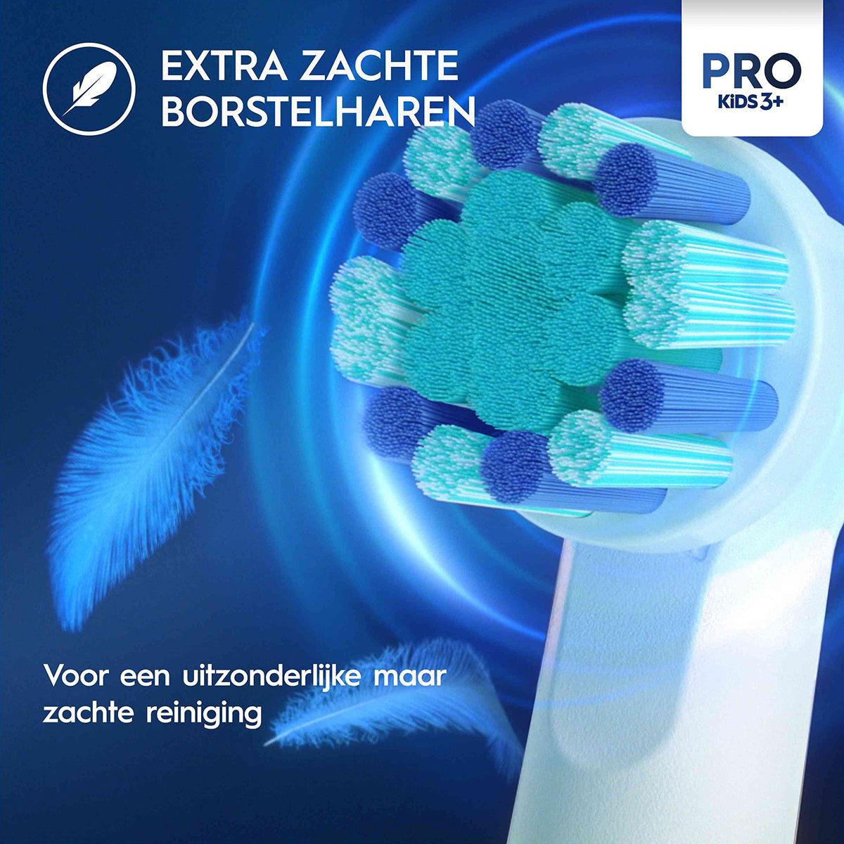 Oral-B Kids Lion King X-Soft opzetborstel close-up met extra zachte borstelharen
