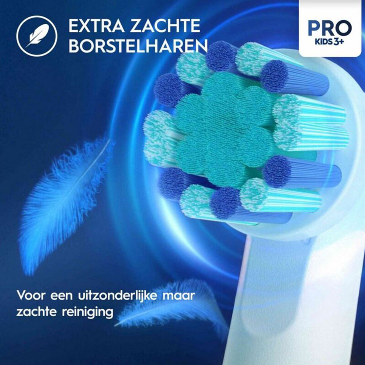 Oral-B Pro Kids opzetborstel detail extra zachte borstelharen close-up