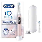 Oral-B iO 6S elektrische tandenborstel roze met verpakking, reisetui en opzetborstel