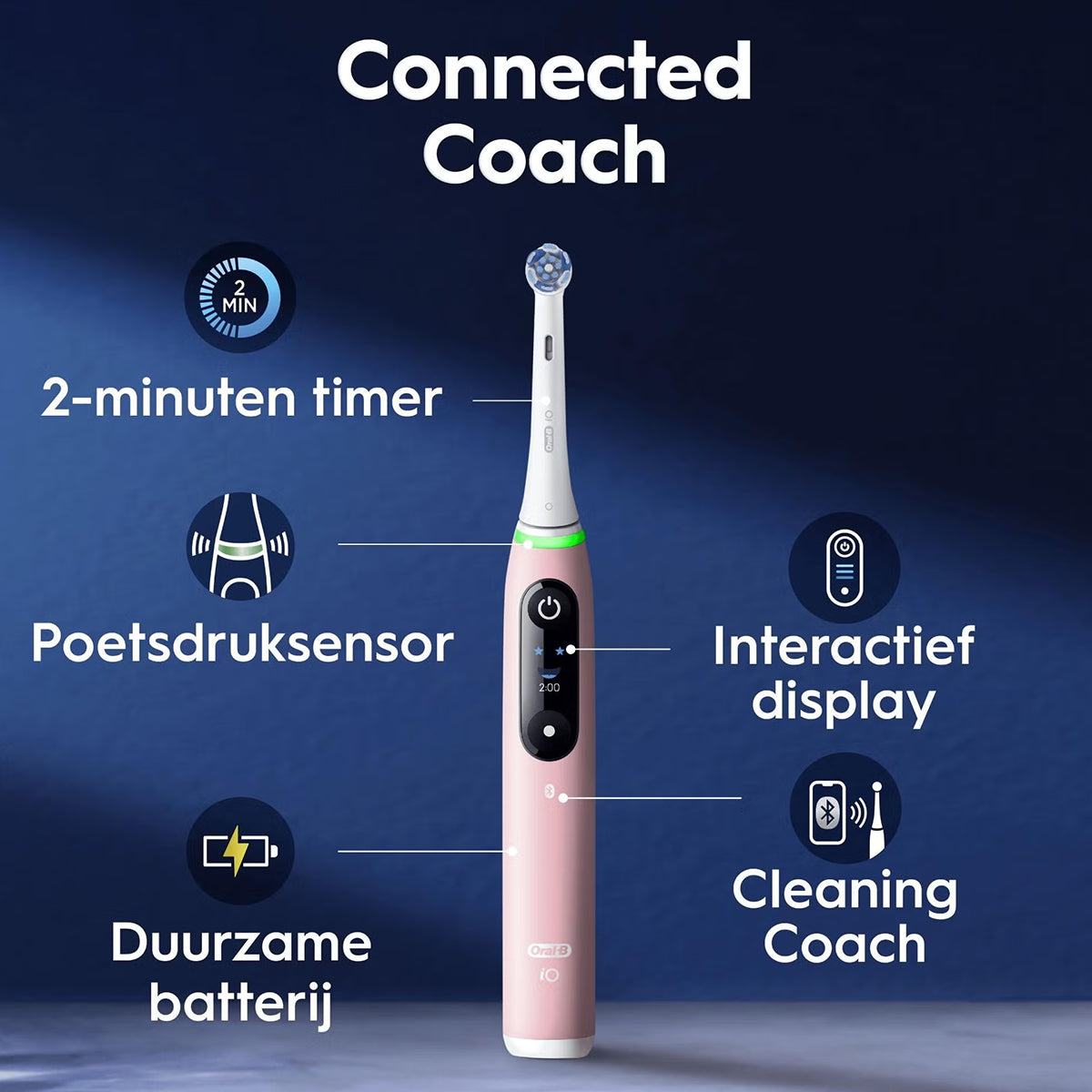 Oral-B iO 6S elektrische tandenborstel met functies zoals timer en poetsdruksensor