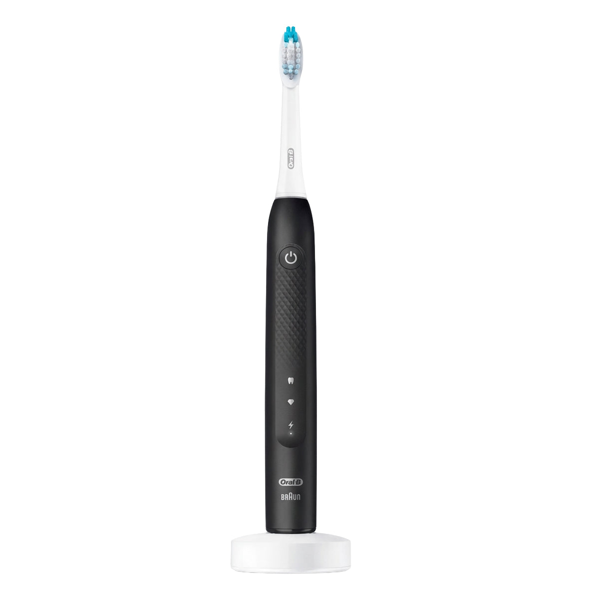 Oral-B Pulsonic Slim Clean 2000 zwarte elektrische tandenborstel op oplaadstandaard