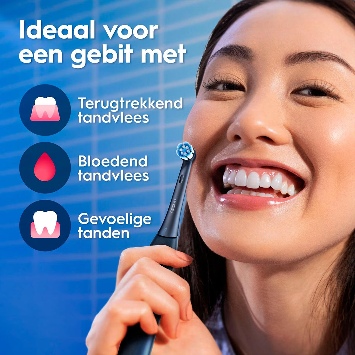 Oral-B iO 3 ideaal bij terugtrekkend tandvlees, bloedend tandvlees en gevoelige tanden