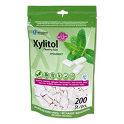 Miradent Xylitol kauwgom economy zak Spearmint groene navulverpakking 200 stuks