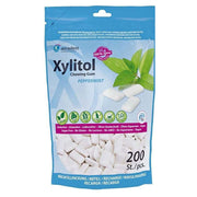 Miradent Xylitol kauwgom Pepermunt navulzak met 200 stuks kauwgom