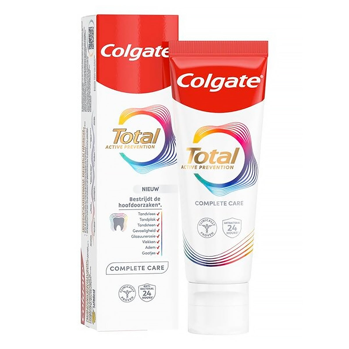Colgate tandpasta Total Active Prevention Complete Care doos en tube