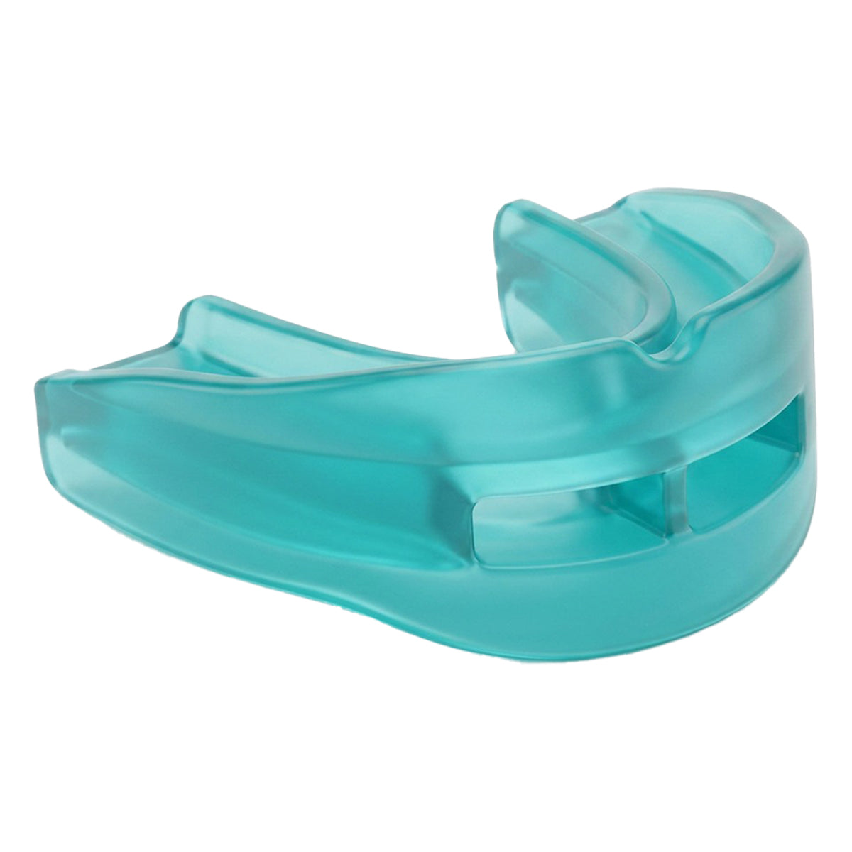 SleepPro Easifit Standard Snurkbeugel AM in doorzichtig turquoise, detailopname van de bovenkant