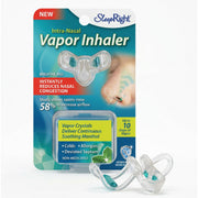 SleepRight Intra Nasal Vapor Inhaler verpakking met twee neusclips ervoor