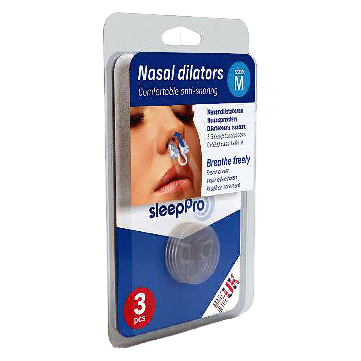 SleepPro Neusspreider/neusdilatator Medium verpakking met 3 stuks maat M