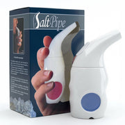 SleepPro SaltPipe voor volwassenen met verpakking en witte inhalator in hand