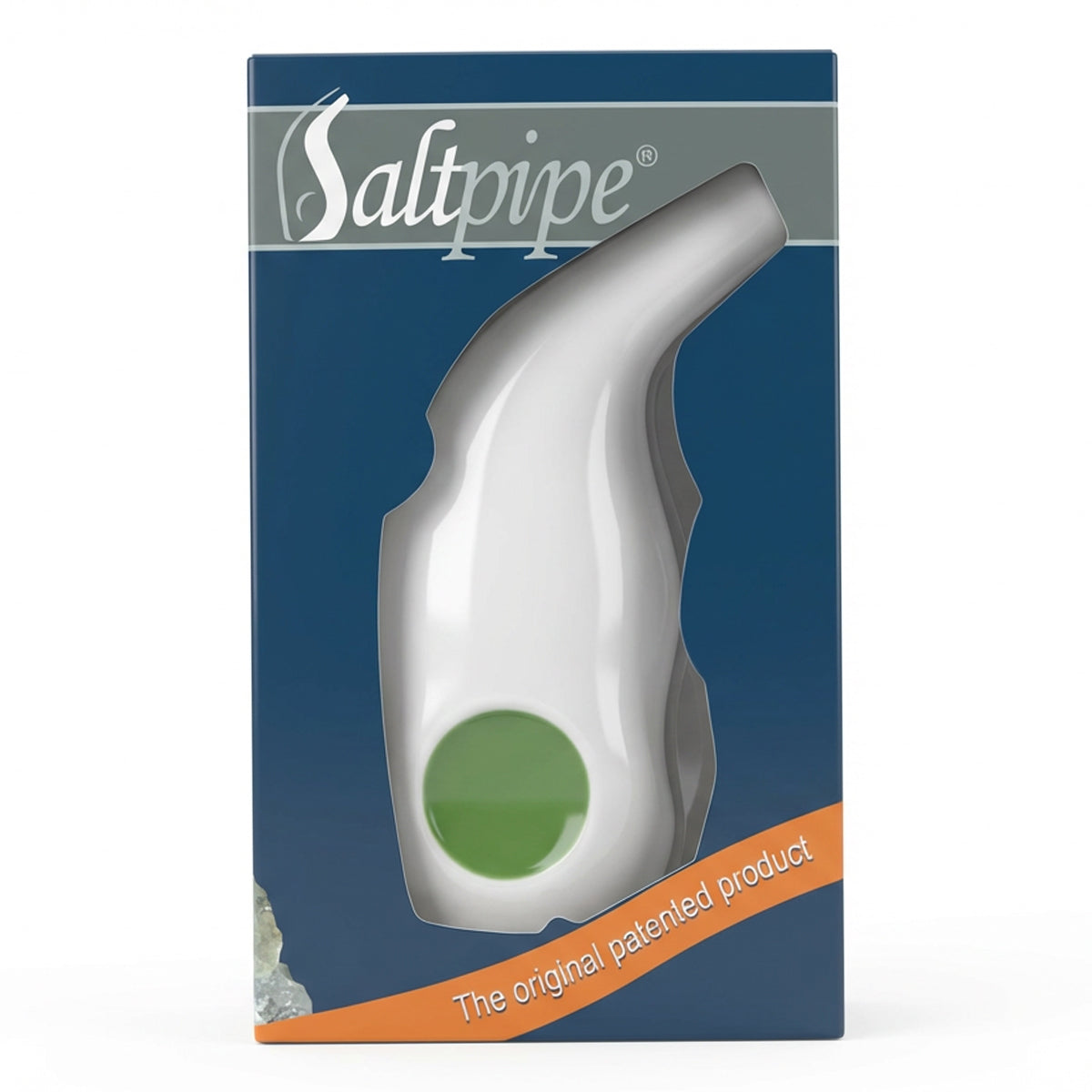 SleepPro SaltPipe verpakking met witte zoutpijp en groen inzetstuk