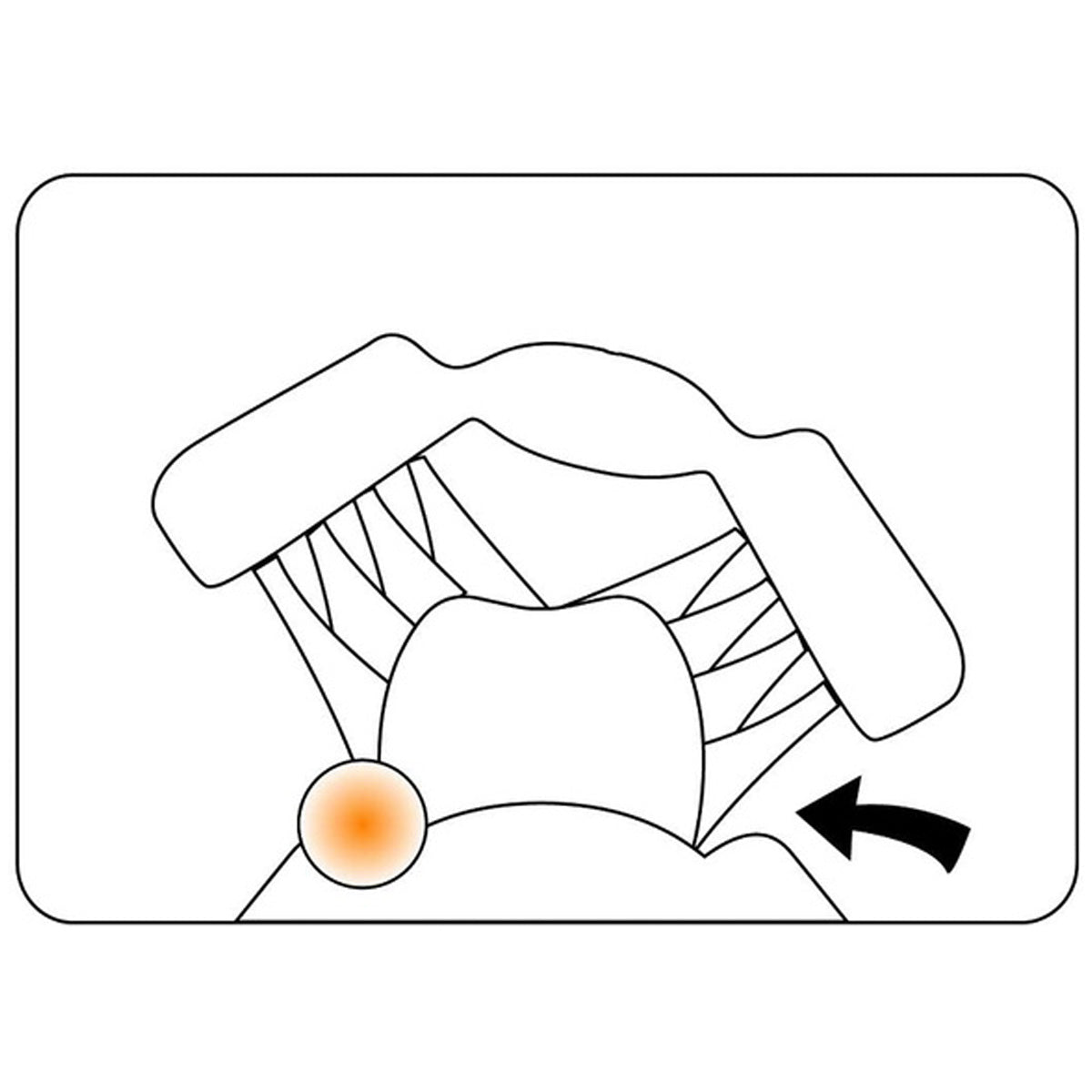 Dr. Barman's Special soft large 5 tekening reinigingsbeweging langs tandvlees en kies