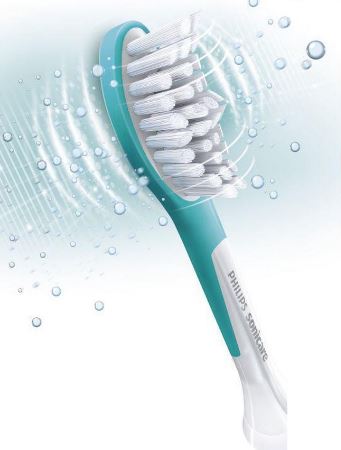 Sonicare For Kids opzetborstel groen met trillende borstelharen en watergolf effect