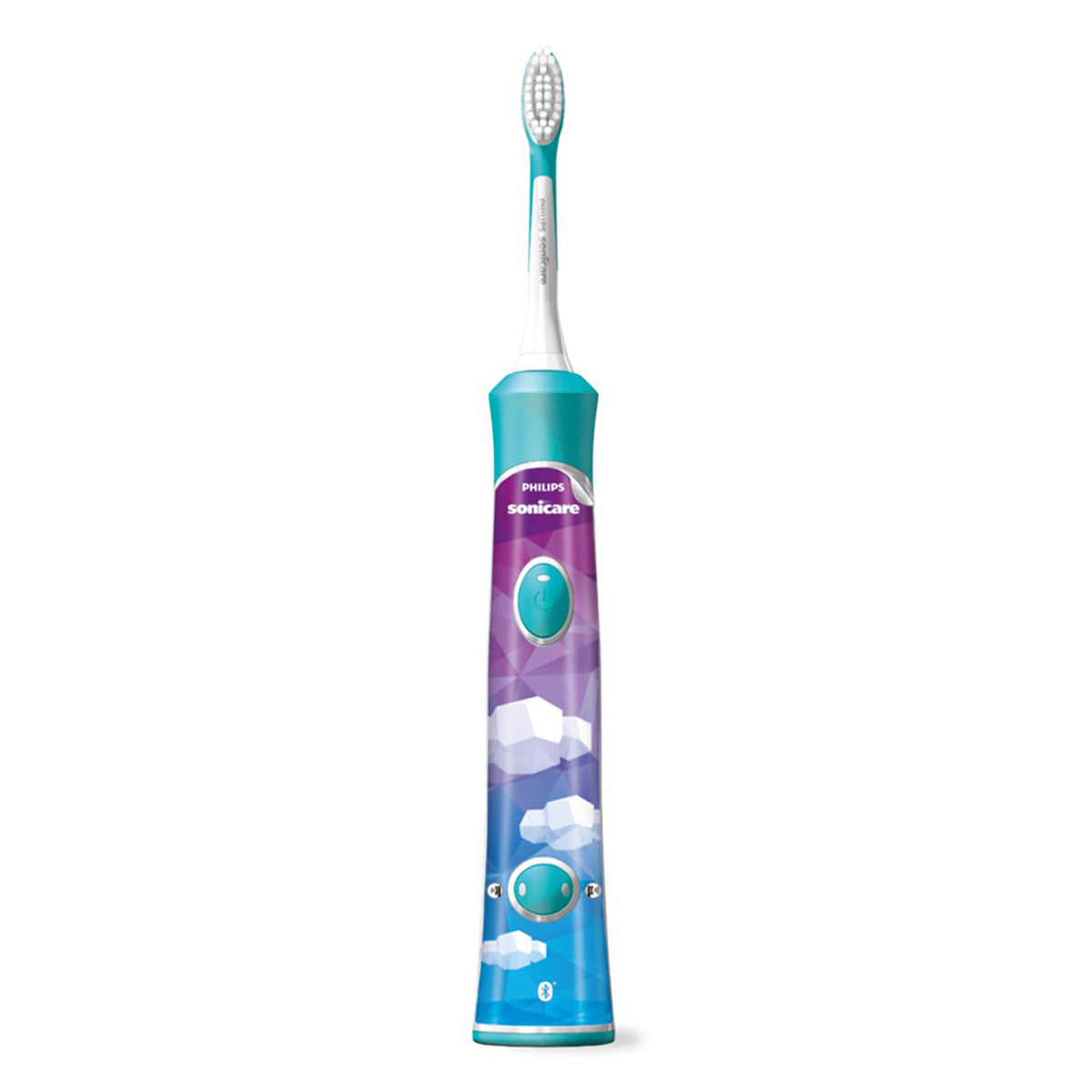 Sonicare Kids HX6322/04 elektrische tandenborstel blauw met paars wolkenmotief