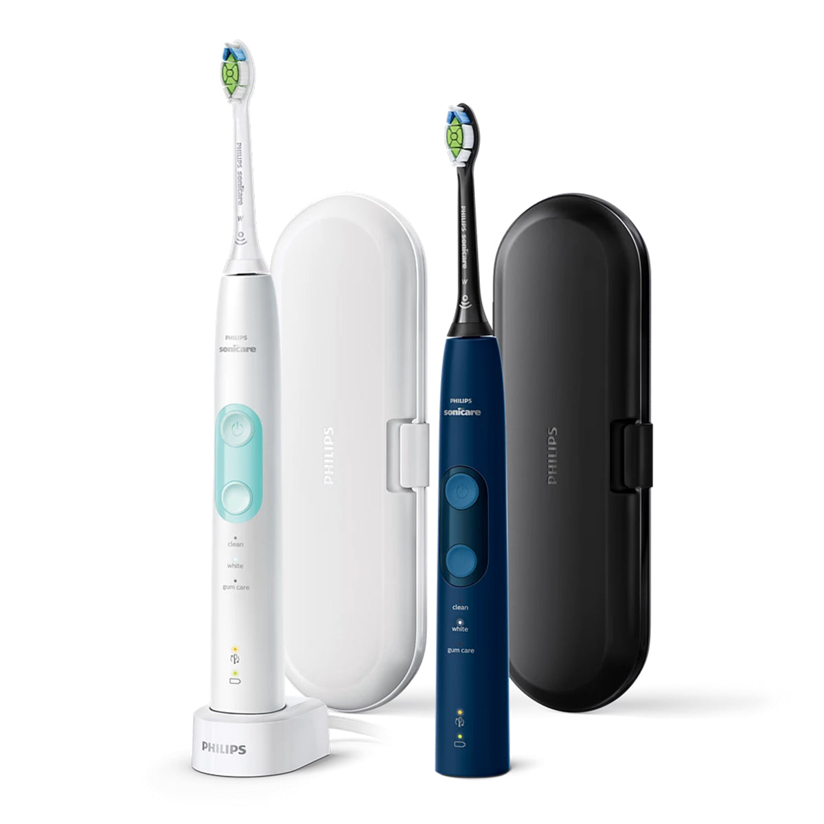 Sonicare Protective Clean HX6851/34 wit en blauw tandenborstel met reisetuis