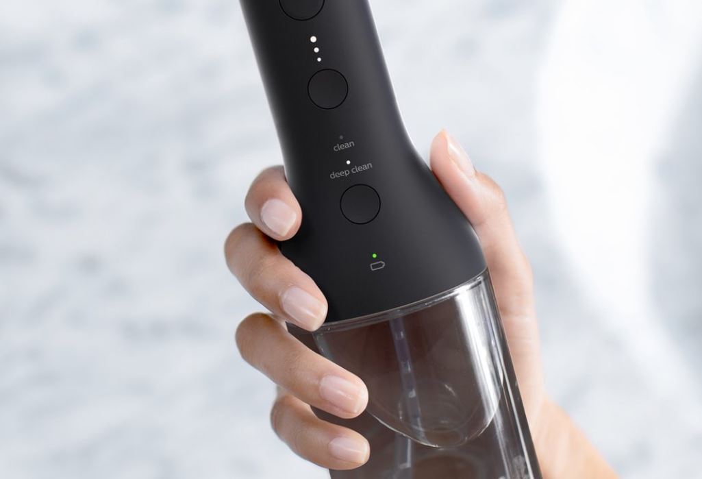 Sonicare Cordless Powerflosser 3000 detailopname bedieningsknoppen clean en deep clean