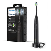 Sonicare 4100 elektrische tandenborstel zwart met verpakking en oplaadstandaard