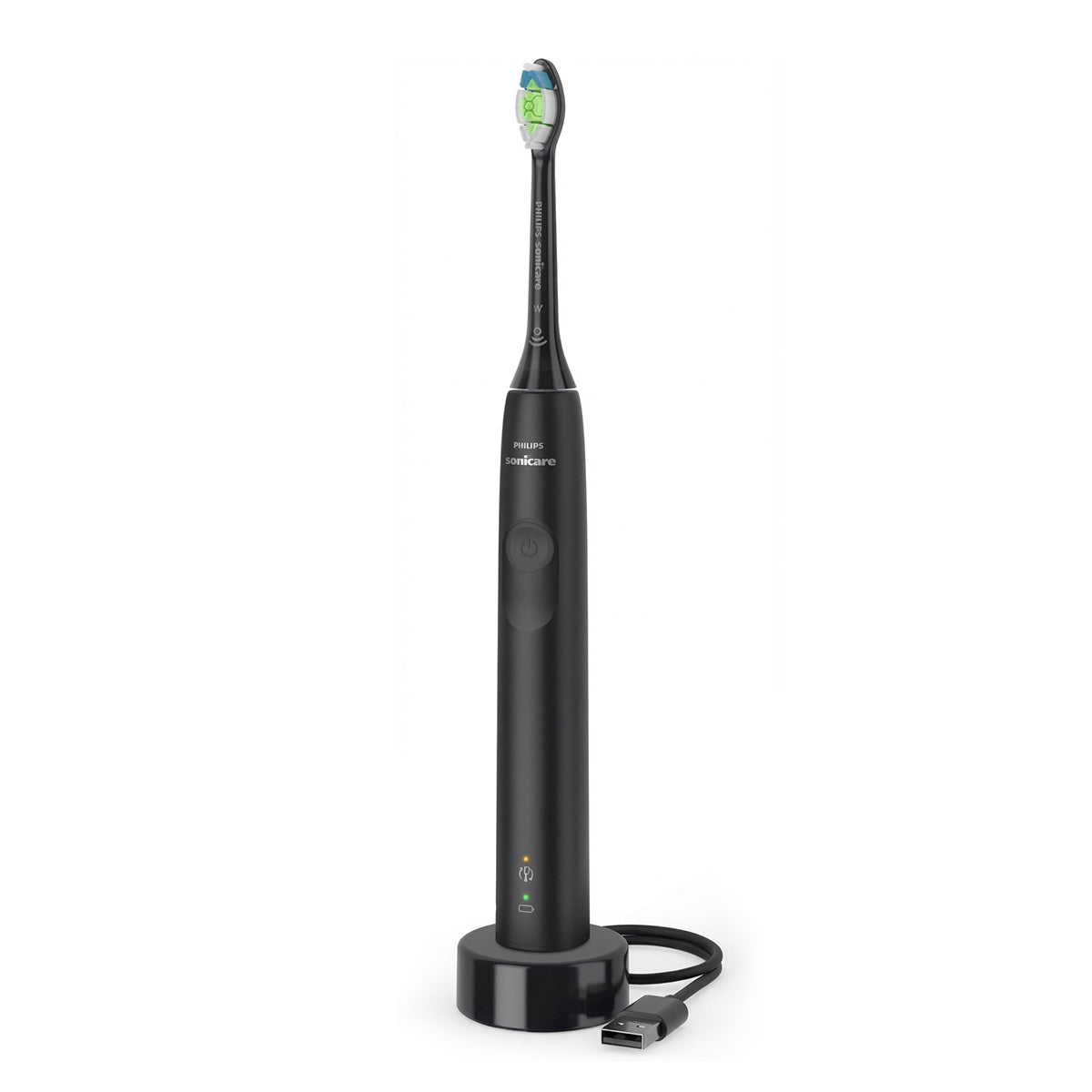 Sonicare 4100 elektrische tandenborstel zwart met oplaadstation en usb-kabel