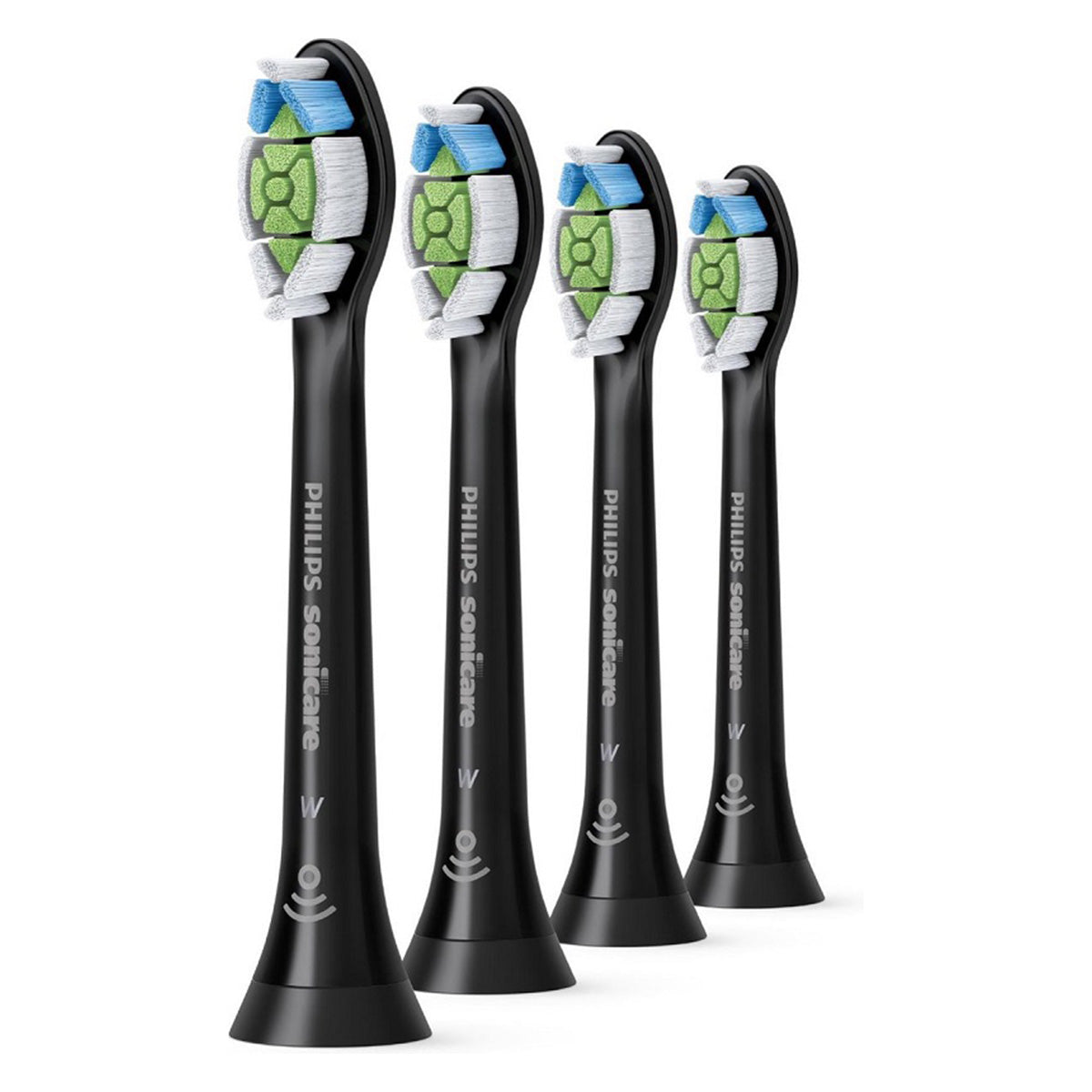 Sonicare W2 Optimal White HX6064/11 opzetborstels zwart, set van vier stuks