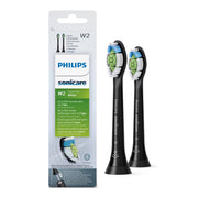 Sonicare W2 Optimal White opzetborstels zwart met verpakking, 2 stuks