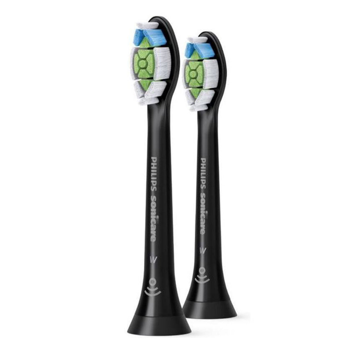 Sonicare W2 Optimal White HX6062/13 opzetborstels zwart, twee stuks naast elkaar