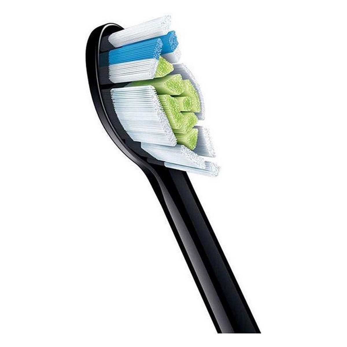 Sonicare W2 Optimal White opzetborstel zwart, close-up van borstelharen