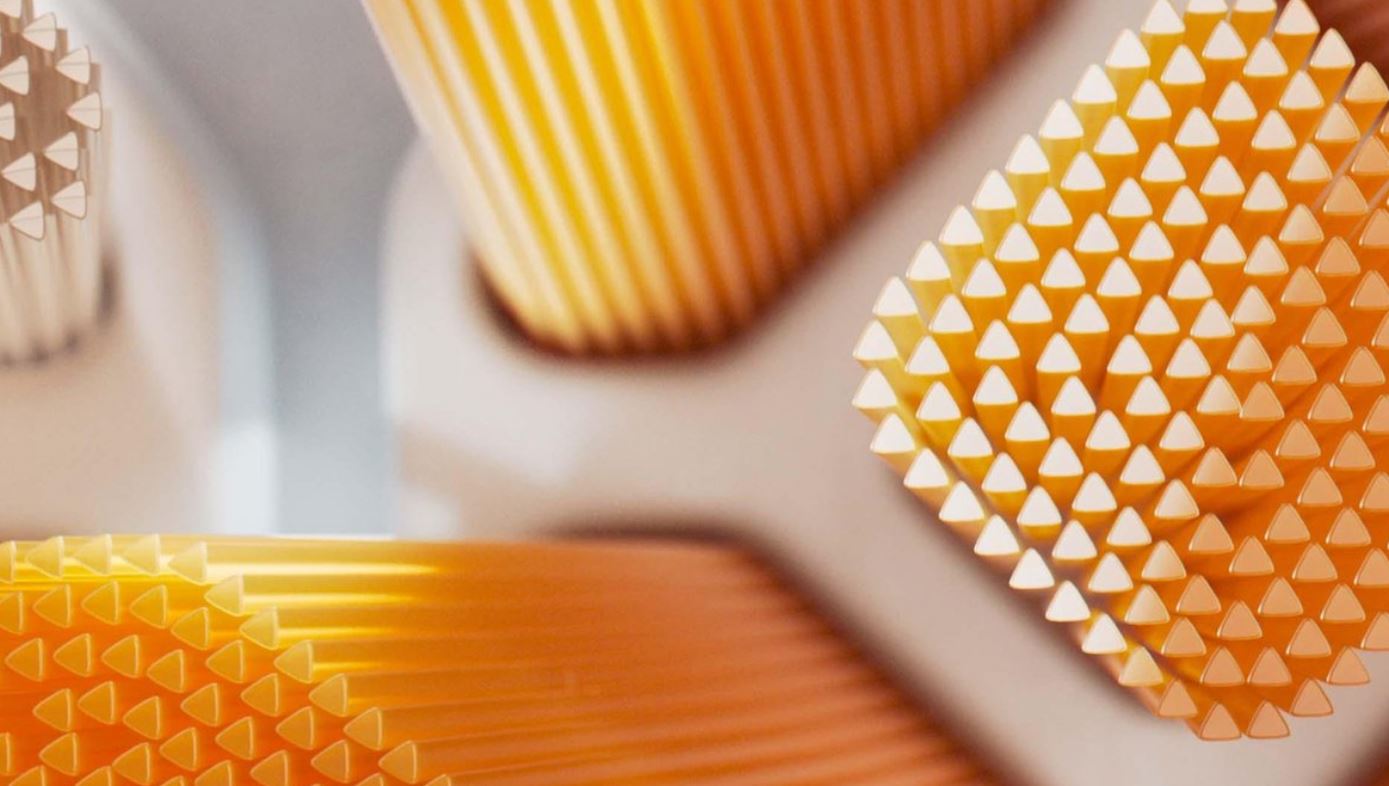 Sonicare A3 Premium AIO opzetborstel detailopname van oranje borstelharen close-up