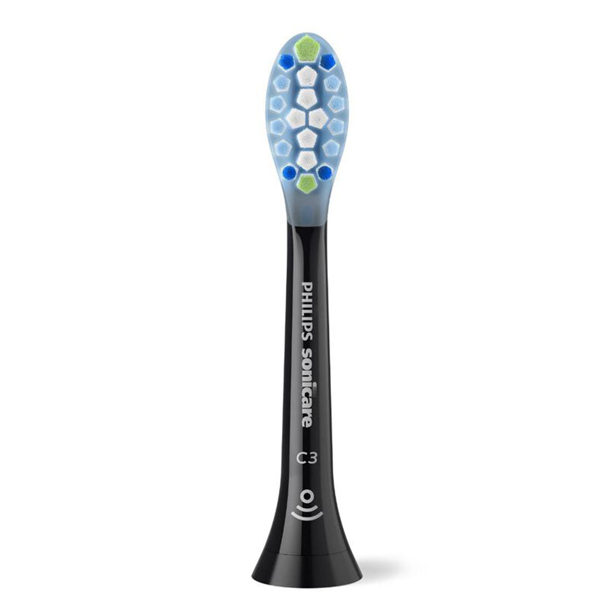 Sonicare C3 Premium Plaque Defense opzetborstel zwart met blauwe borstelkop