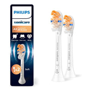 Sonicare A3 Premium All-in-One opzetborstels wit met verpakking, doosje 2 stuks