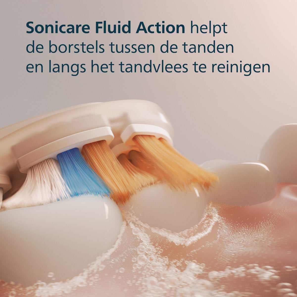 Sonicare A3 Premium AIO opzetborstel reinigt tussen tanden en langs tandvlees