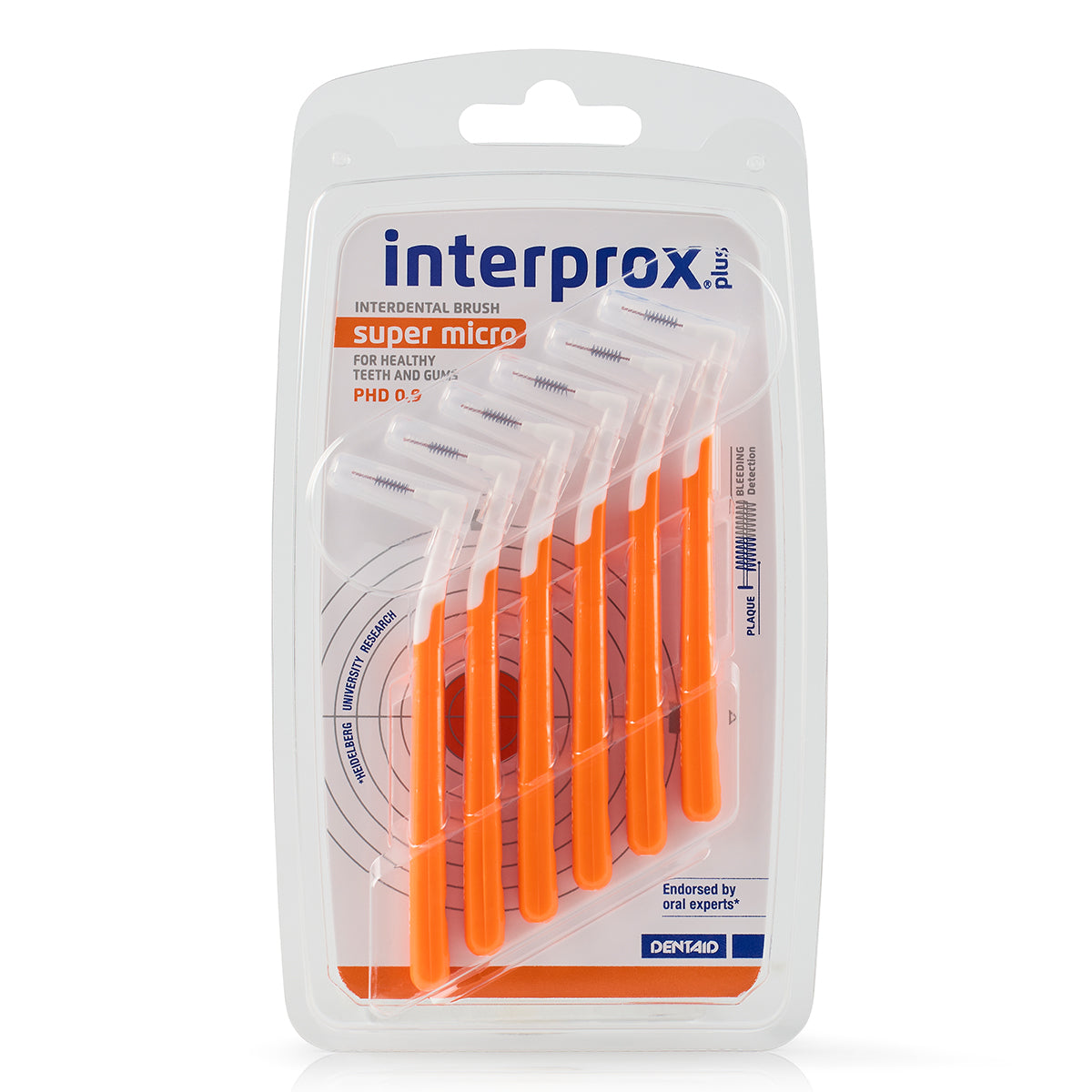 Interprox Plus PHD 0,9 Super Micro interdentale ragers oranje in blisterverpakking
