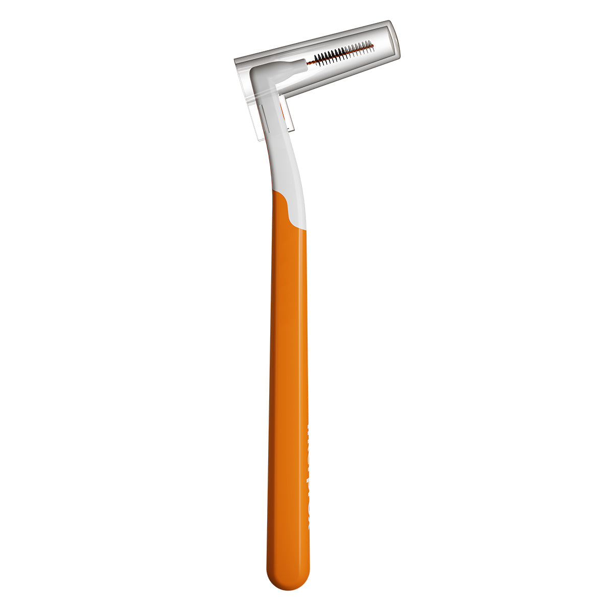 Dentaid Interprox Plus PHD 0,9 Super Micro ragerkop met oranje handvat opzij