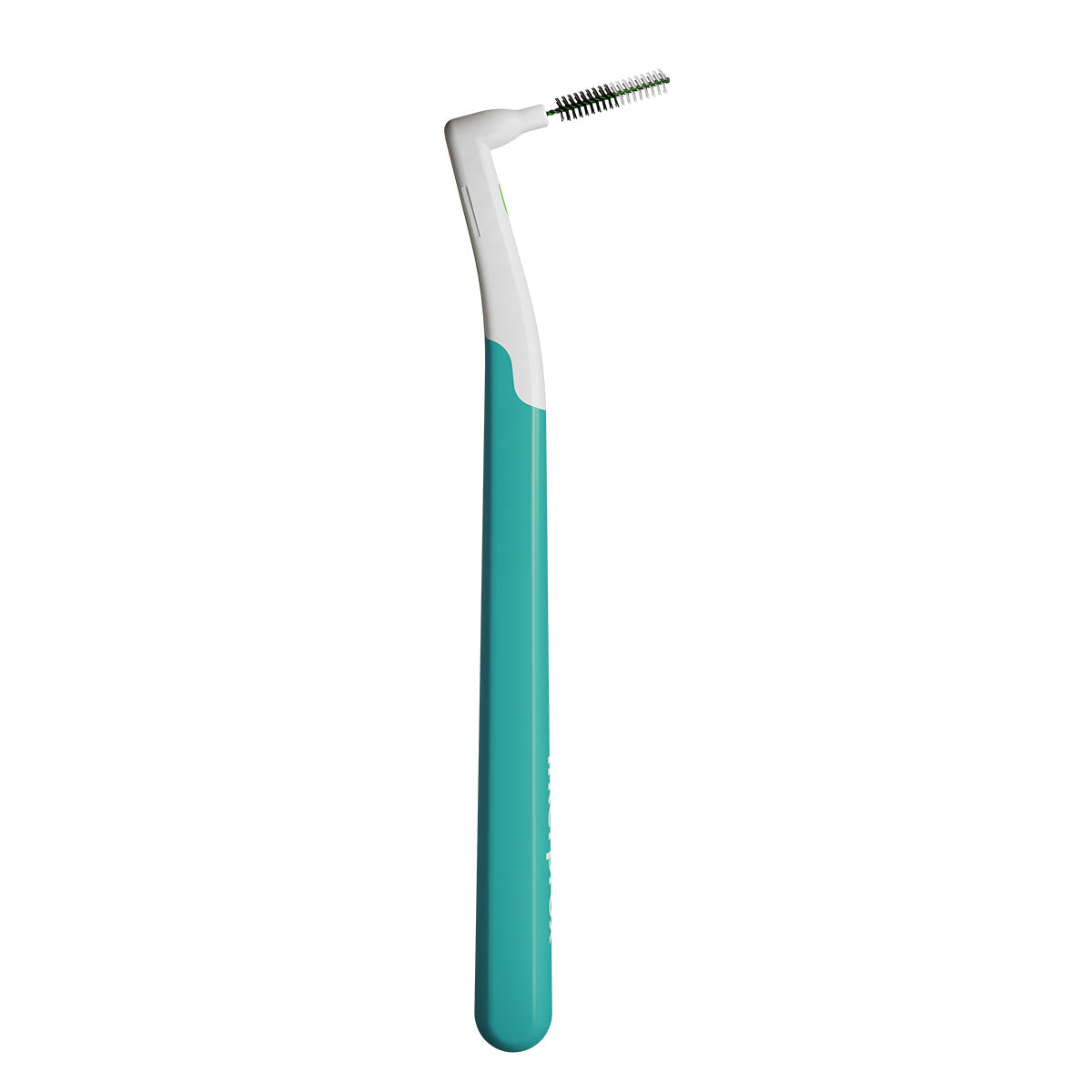 Dentaid Interprox Plus PHD 1,1 Micro rageborstel met turquoise handvat opzij