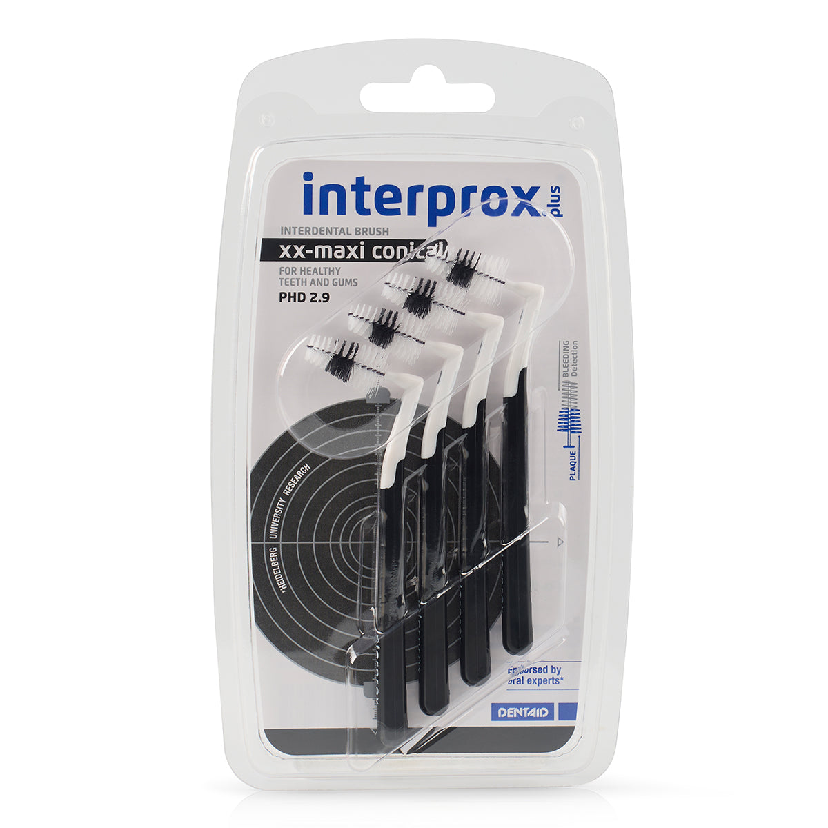 Interprox Plus XX-Maxi Conical PHD 2,9 ragers zwart in blisterverpakking