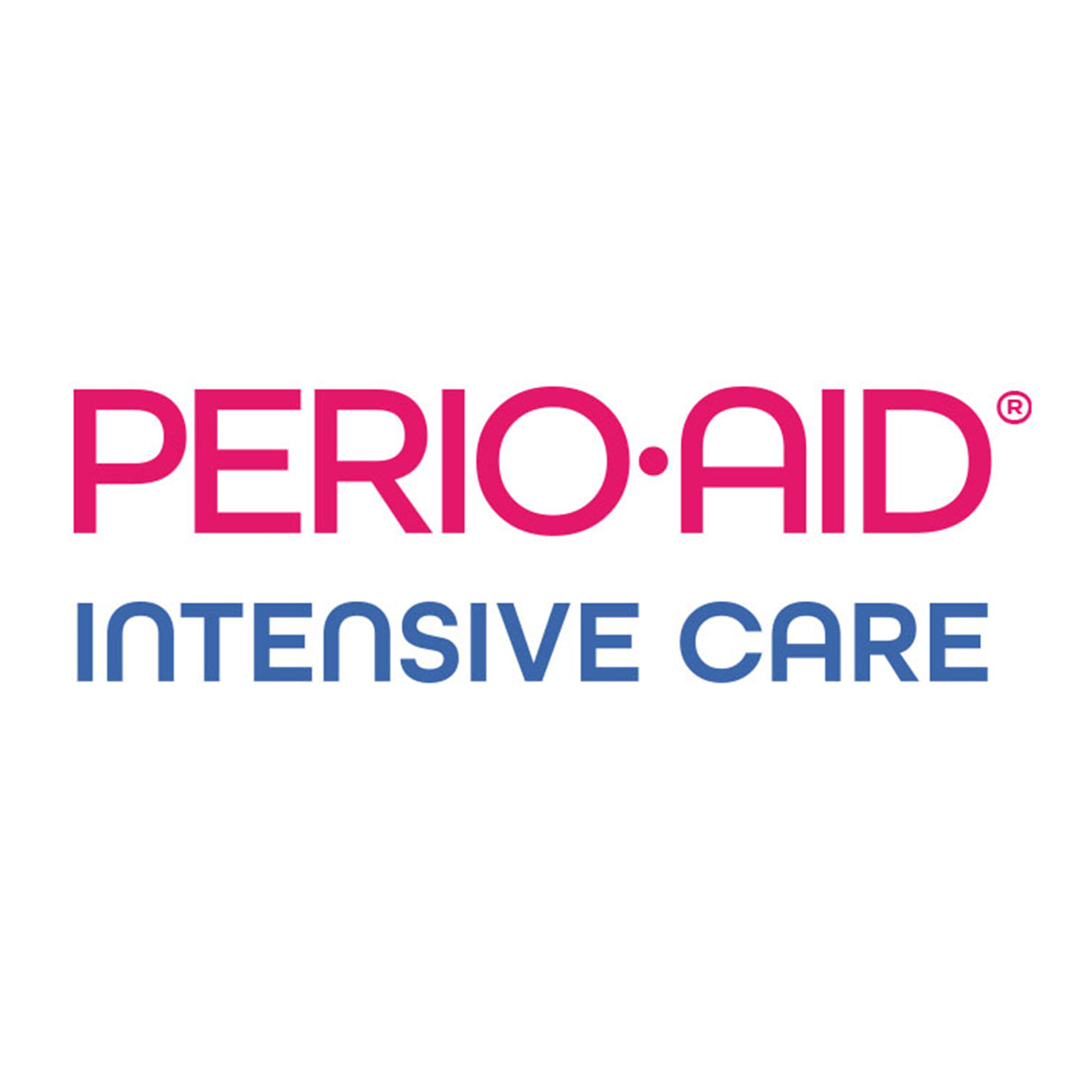 Perio Aid Intensive Care logo in roze en blauw op witte achtergrond