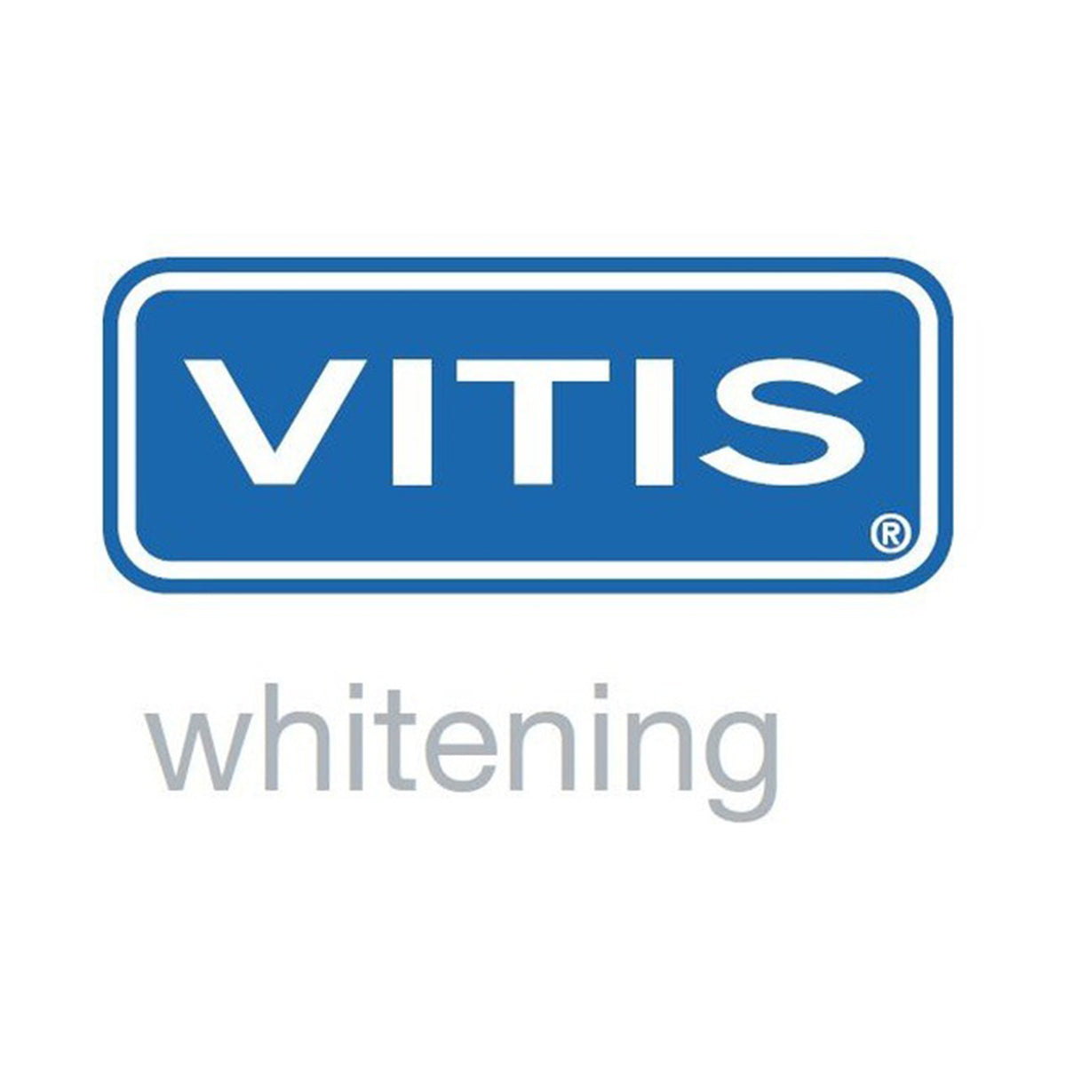 Vitis Whitening tandpasta logo met tekst whitening