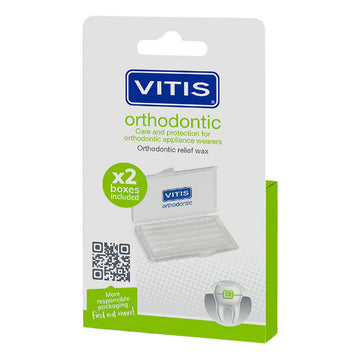 Vitis Orthodontic Wax verpakking met twee doosjes orthodontische beschermwas