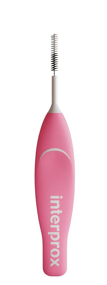 Interprox PHD 0,7 Nano ragerborsteltje met roze handvat rechtop