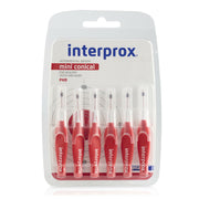 Interprox PHD 1,2 Mini Conical blister met zes rode ragers