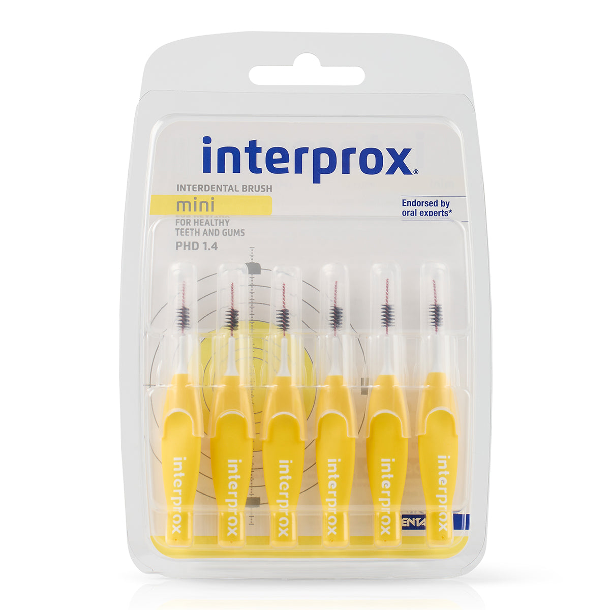 Interprox PHD 1,4 Mini blister met zes gele ragers
