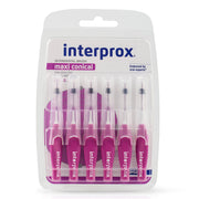 Interprox PHD 2,3 Maxi paars blister met zes ragers in verpakking