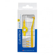 Curaprox CPS 09 Prime Start verpakking met gele ragers en houder