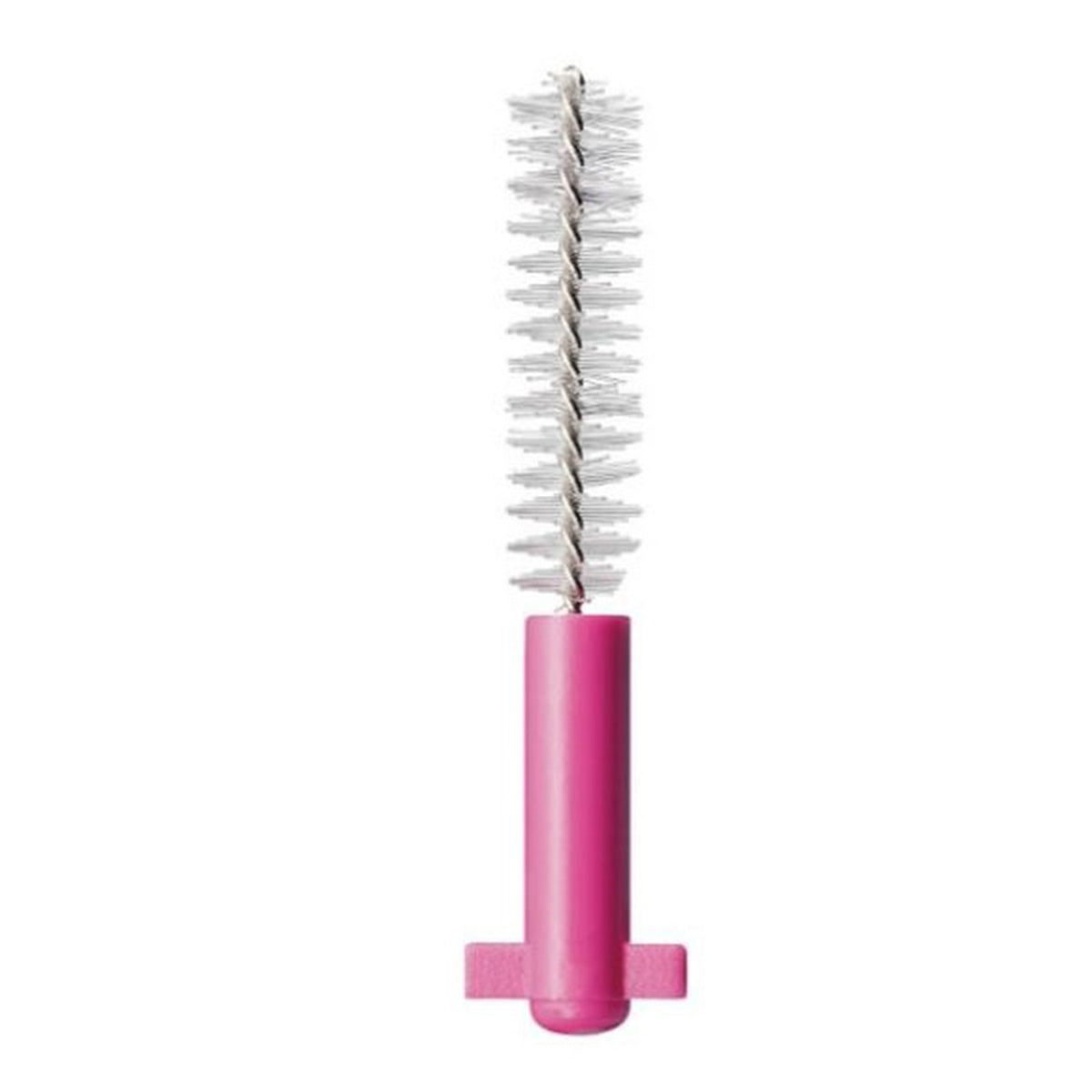 Curaprox CPS 08 Prime refill 0,8/3,2mm roze ragebol close-up met roze steel
