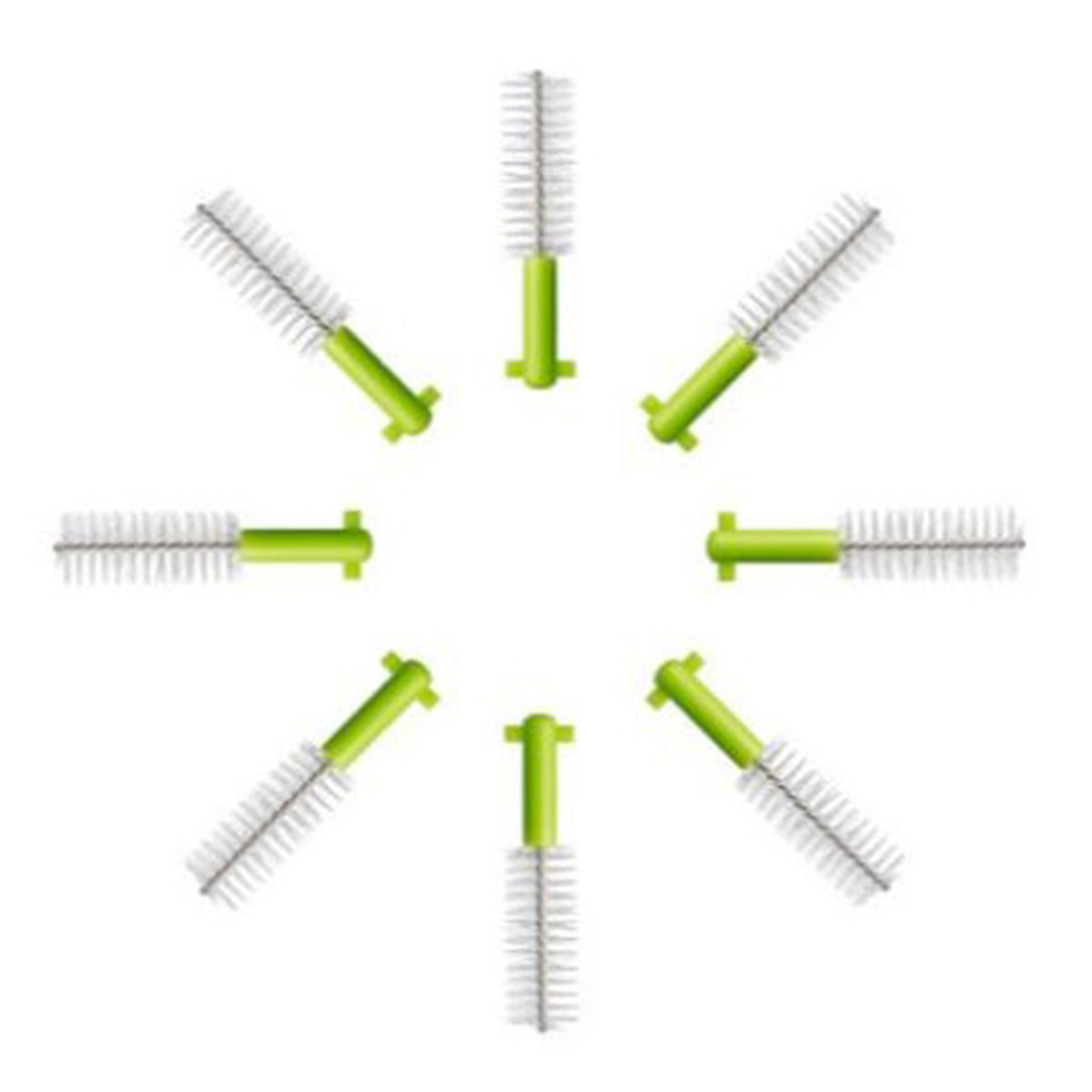Curaprox CPS 11 Prime refill 1,1/5,0mm groen ragers in cirkelvorm gerangschikt