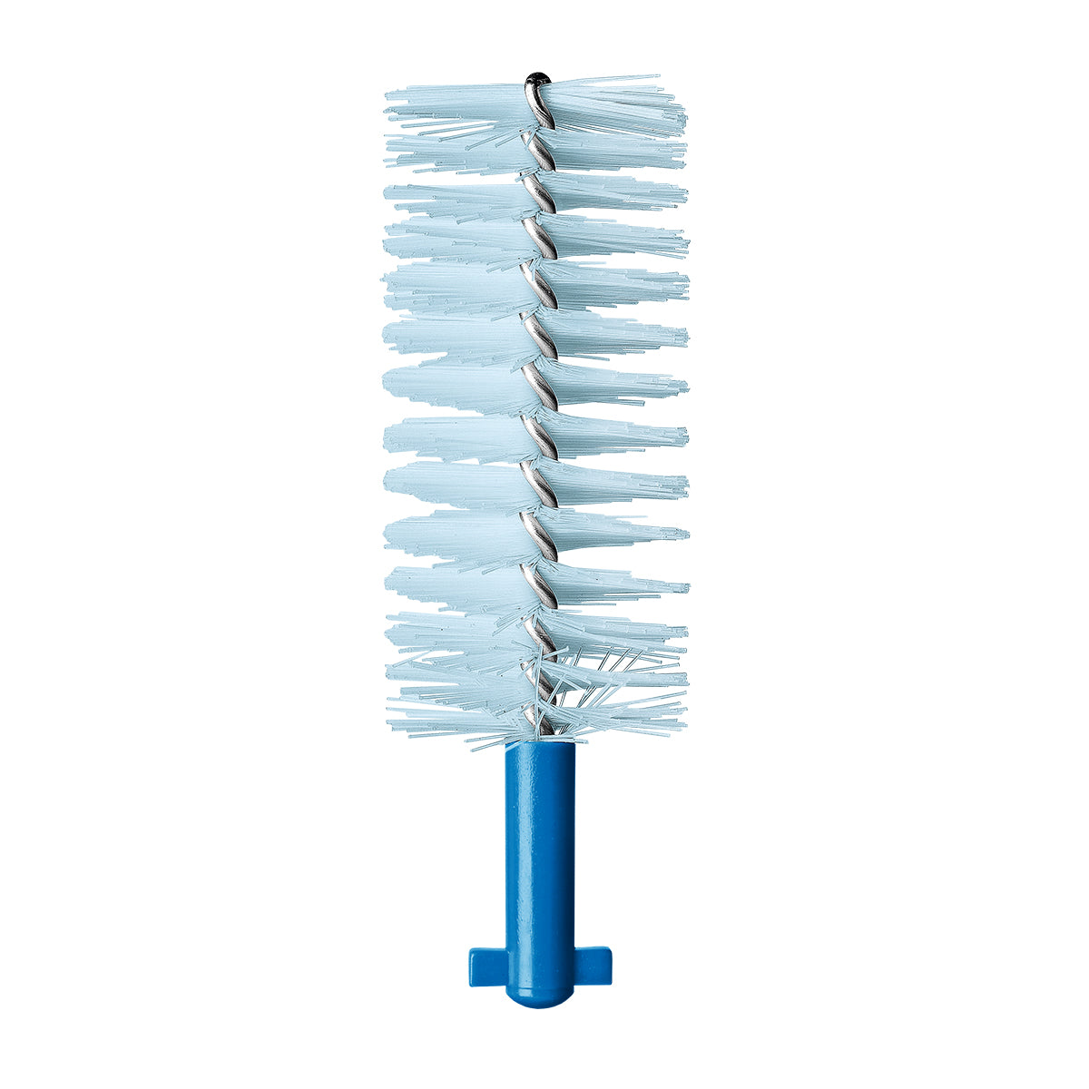 Curaprox CPS 410 Perio refill Deep Sky Blue rageborstel met blauwe steel op witte achtergrond